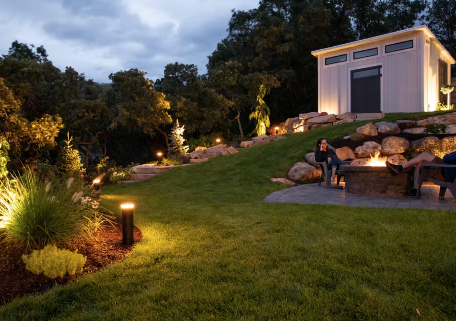 outdoor lighting and landscaping